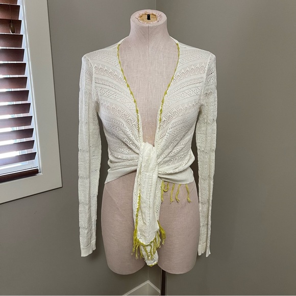 ARATTA SILENT JOURNEY Open Front Cardigan with Floral Back Detail - Picture 5 of 10